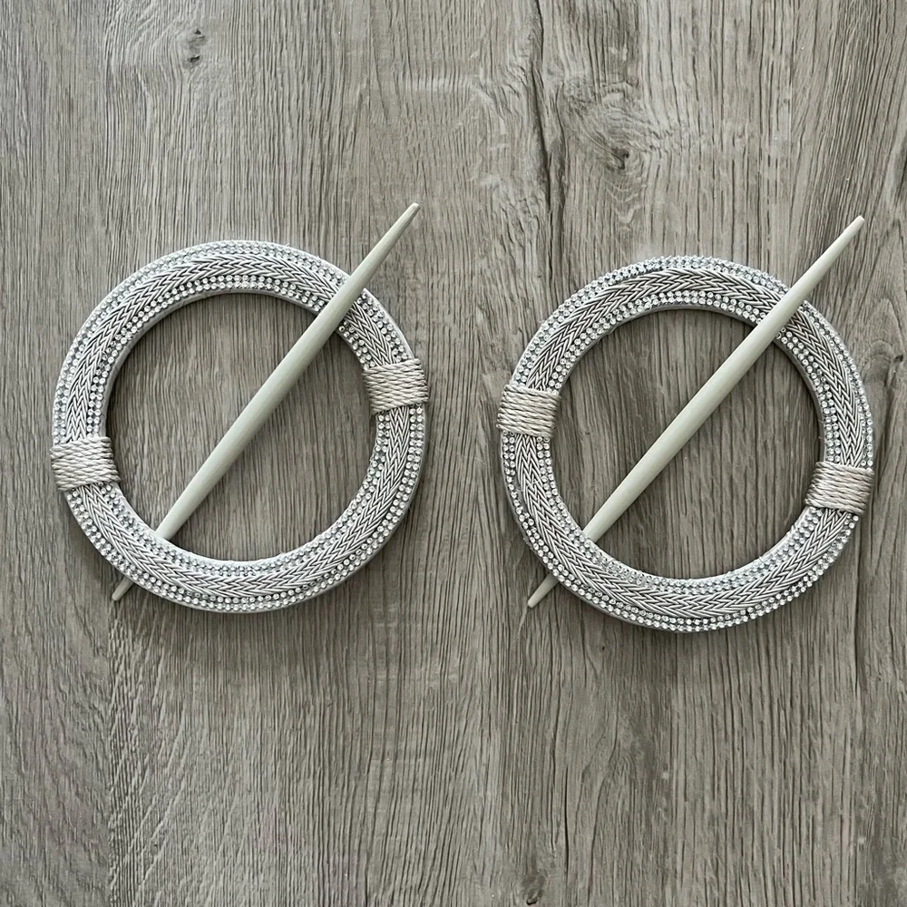Window Brooch Tieback Pair